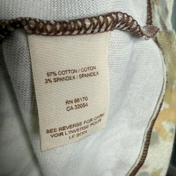 Free People Camo Ribbed Tank Top | Size S | Y2K 2000s Grunge Stretch Tee - Picture 6 of 8